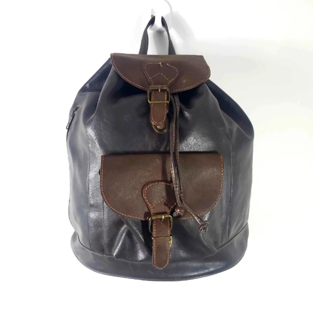 Vintage Leather Unisex Backpack - Picture 6 of 11